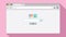 Flat style browser window on pink background. Search engine illustration.