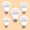 Flat style light bulb infographic template