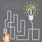 Flat style modern idea innovation light bulb infographic concept.