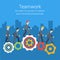 Flat style modern teamwork, workforce, staff infographic concept