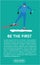 Flat style vector illustration. Winter cross country skiing, fre