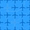 Flat styled seamless pattern with missing planes