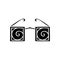 flat symbol of a hypno glasses
