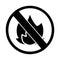 flat symbol no fire allowed sign