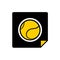 Flat tennis ball icon