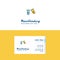 Flat Test tube Logo and Visiting Card Template. Busienss Concept Logo Design