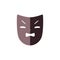 Flat Theater Mask Icon