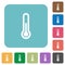 Flat thermometer icons