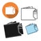 Flat and thin line Wallet icons,vector illustrations