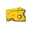 Flat things cartoon vector illustration: cheese