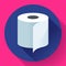 Flat Toilet Paper Icon