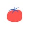 Flat tomato shape in naive style. Tomato logo