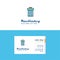 Flat Trash Logo and Visiting Card Template. Busienss Concept Logo Design