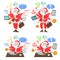 Flat type Santa Claus_mulch task Office