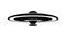 flat ufo icon i design, simple alien ship symbol