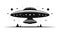 flat ufo icon i design, simple alien ship symbol
