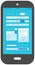 Flat ui design smartphone mobile app template