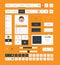 Flat ui kit design elements for webdesign