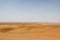 Flat up to horizon Dasht-e Kavir desert in.