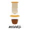 Flat vector aeropress. Alternative methods of brewing coffee. Coffee culture