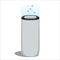 Flat vector air purifier the illustration icon. A device for cleaning and humidifying air for the home