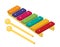 Flat vector Colorful xylophone toy