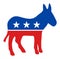 Flat Vector Democratic Donkey Icon