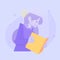 A Flat Vector Design of a Woman Engrossed in a Book on Women\\\'s Day