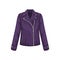 Flat vector female leather jacket. Women`s clothing