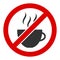 Flat Vector Forbidden Coffee Icon