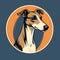 Flat Vector Greyhound Logo For Greyhound Lovers