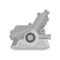 Flat vector icon of automotive engine. Motor of vehicle. Part of car. Element for advertising banner of auto repair