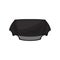 Flat vector icon of black hood or bonnet of automobile. Metal part of car. Auto theme