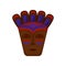 Flat vector icon of ethnic wooden mask. Traditional symbol of African tribes. Element for mobile game or banner or