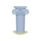 Flat vector icon of Greek column. Ancient architectural pillar. Museum symbol