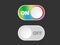 Flat vector icon On and Off rainbow toggle switch button