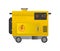 Flat vector icon of Portable Power electric generator Station. Camping Generator sign.