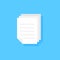 Flat Vector Icon of Stack of Documents or File, Vector and Illustration