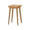 Flat vector icon of wooden chair. Classic kitchen stool with square seat. Home furniture. Element of interior