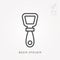 Flat vector icons with beer opener