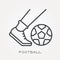 Flat vector icons with football