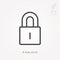 Flat vector icons with padlock