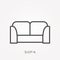 Flat vector icons with sofa