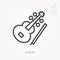 Flat vector icons with violin