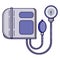 Flat vector illustration of mechanical tonometer