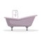 Flat vector illustration. Roll-top bath. An isolated figure.