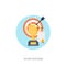 Flat vector illustration. Trophy, study success. Study and learning concept background. Distance education, brainstorm