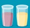 Flat vector juice icon set