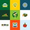 Flat vector money concepts. Creative icons of wallet, banking