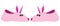 Flat Vector Pink Bunny Slippers